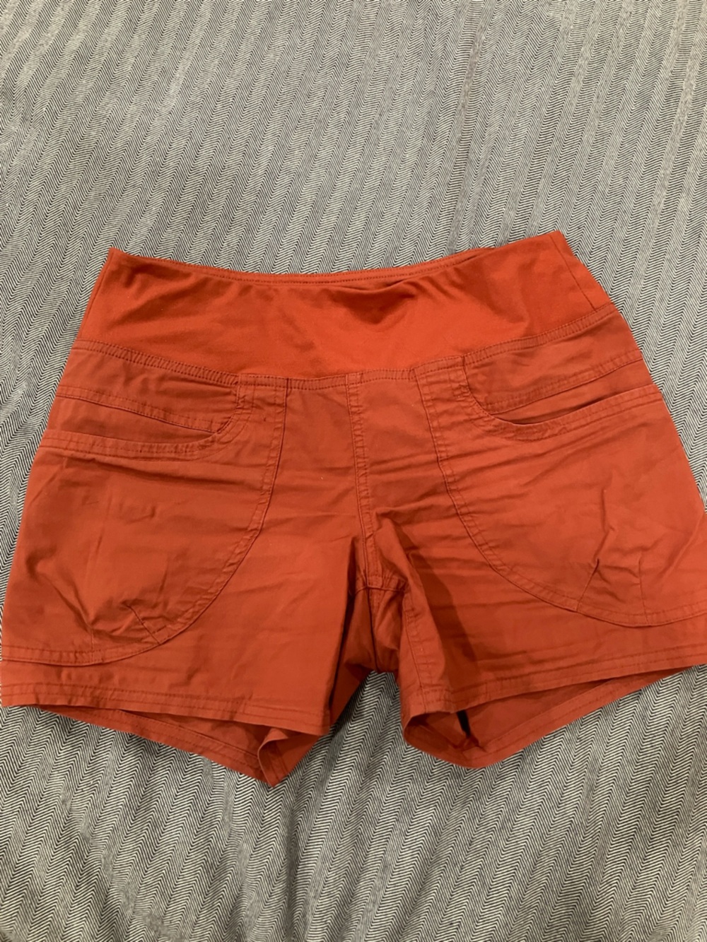 Prana Women's Rust Orange High-Waist Active Shorts